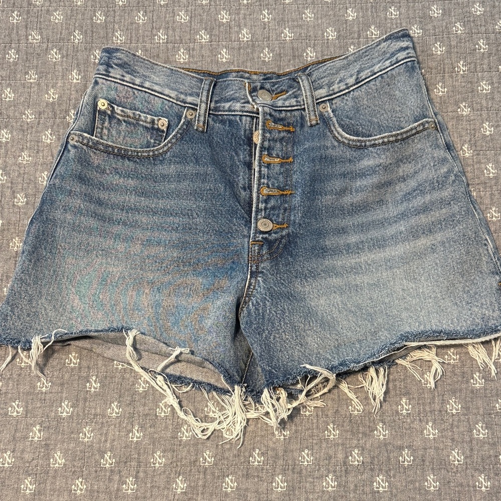 Lucky Brand Blue Distressed Jean Shorts